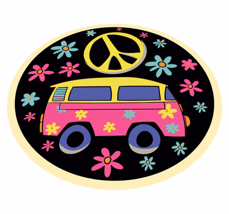 Blomsterkraft varevogn vinyl tæppe - TenStickers