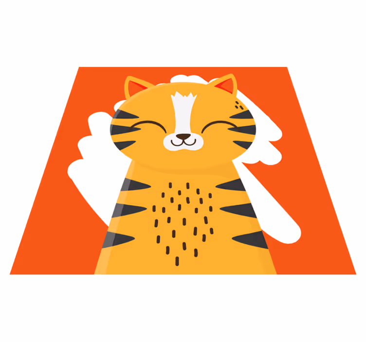Glad tiger design vinyltæpper til babyværelse - TenStickers
