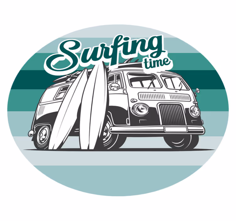 Surfingeventyr vinyl tæppe til teenagere - TenStickers