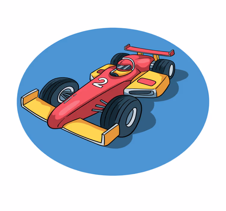 High speed racing bil vintage tæppe - TenStickers