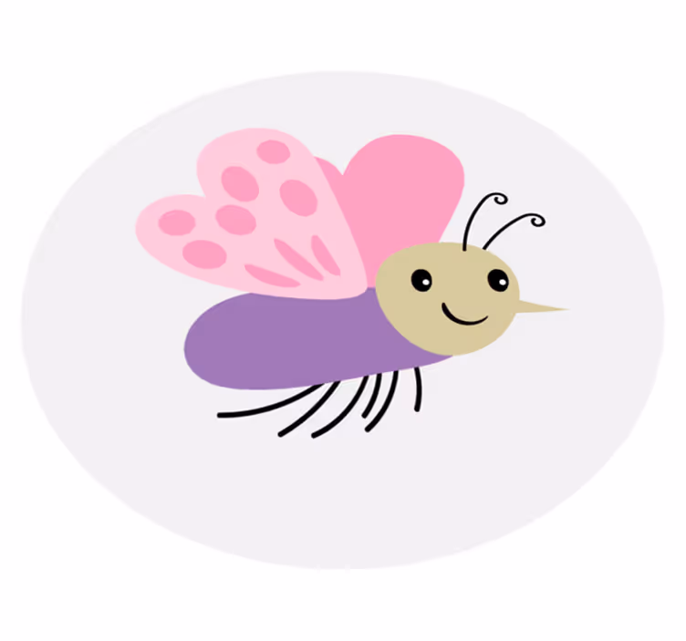 Sød sommerfuglefigur tæppe til børneværelse - TenStickers