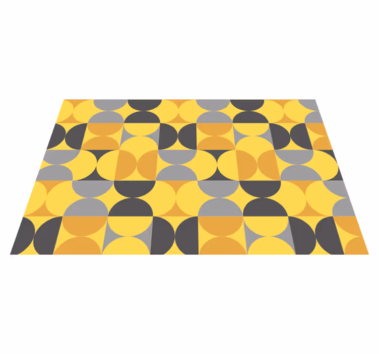 Cirkulært mønsterspil geometriske vinyl tæppe - TenStickers
