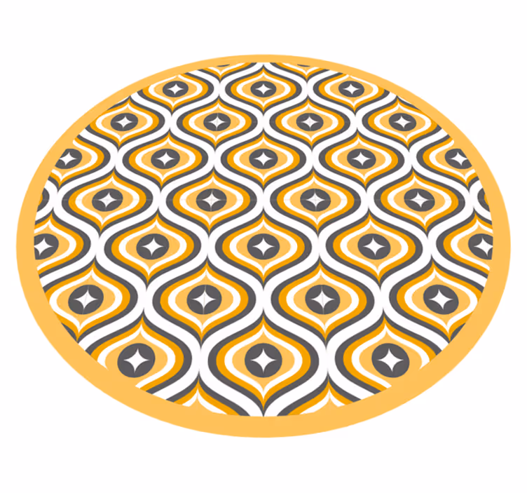 Kurvet juvelmønster geometriske vinyl tæppe - TenStickers