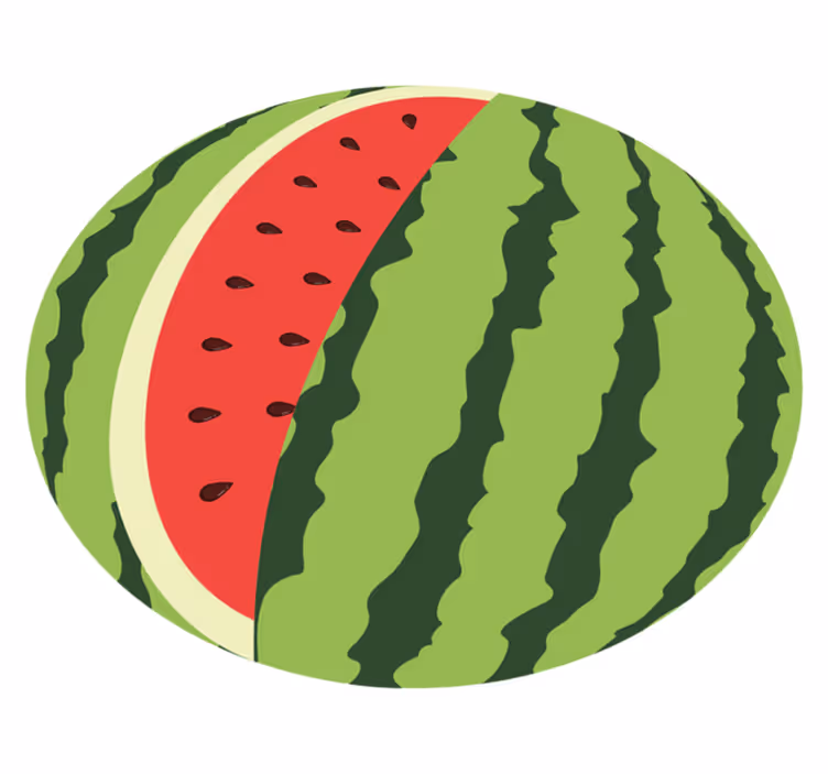 Skive vandmelon køkkengulvfliser - TenStickers