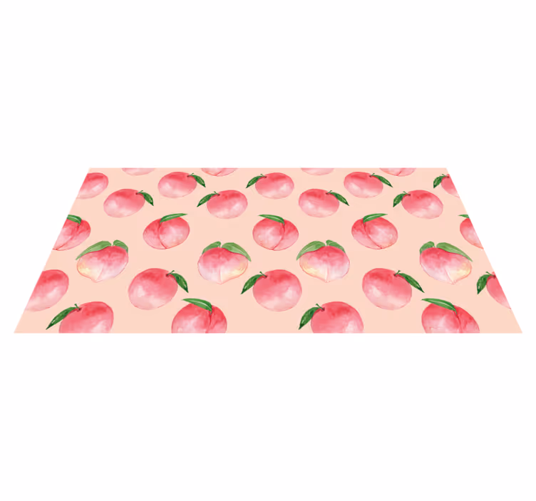 Ferskenblomstmønster vinyltæppe til køkkenet - TenStickers