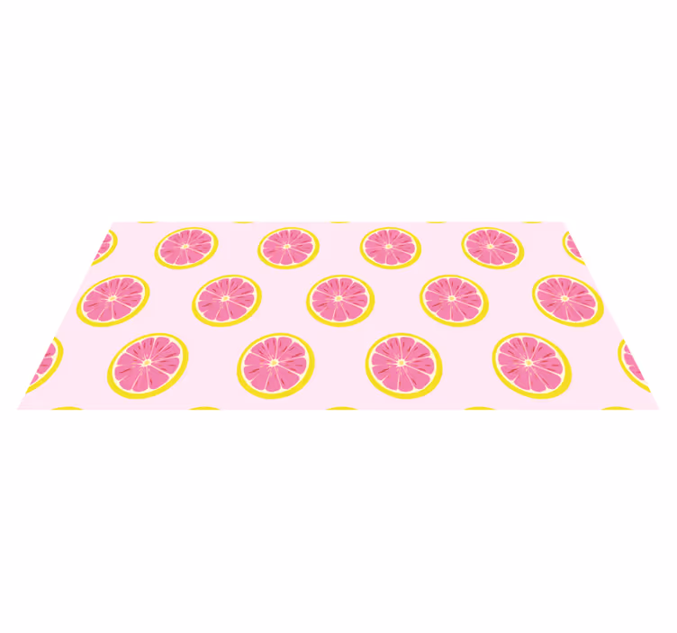 Citrus skive mønster Blomster og planter vinyltæppe - TenStickers