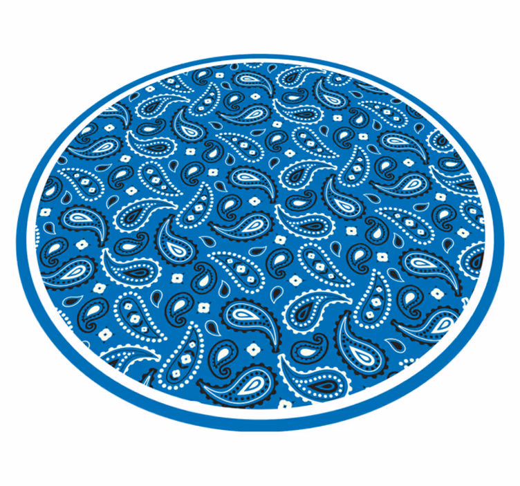 Mørkeblå boho bandana mønster soveværelse tæppe - TenStickers