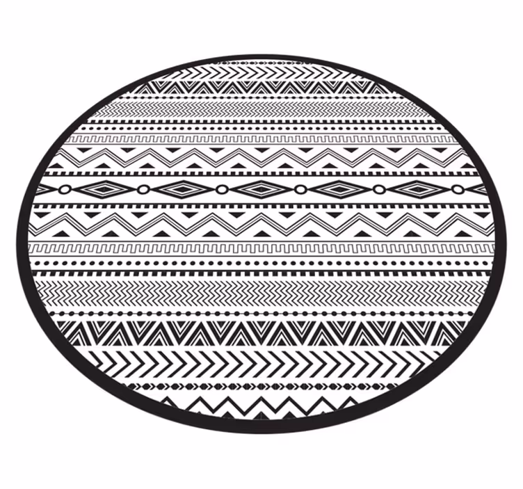 Abstrakte geometriske elementer skandinaviske vinyl tæppe - TenStickers