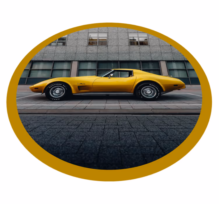 Chevrolet corvette vintage tæppe - TenStickers