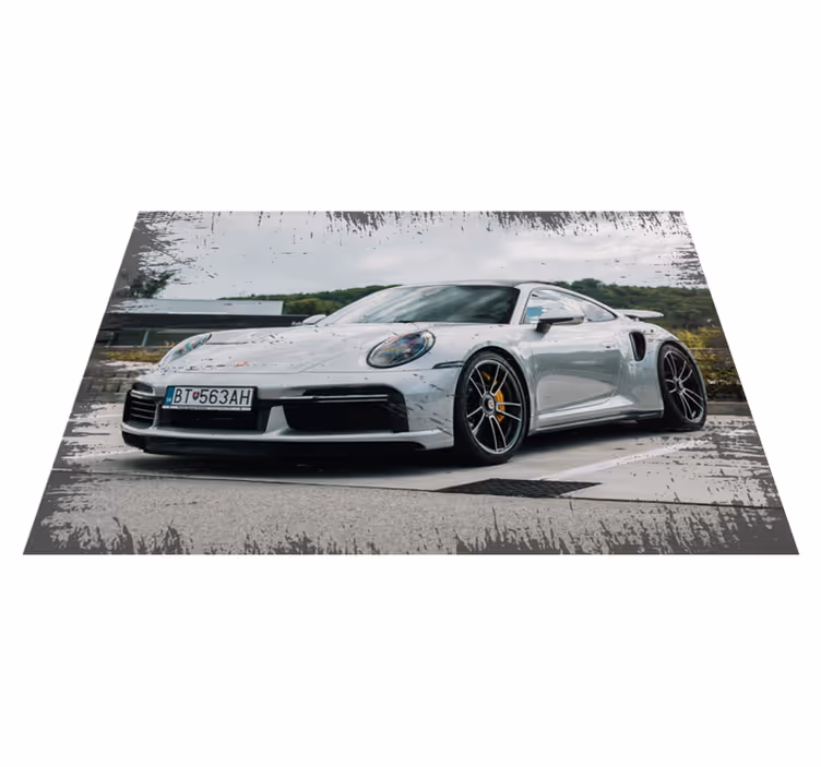 Moderne porsche 911 vintage tæppe - TenStickers