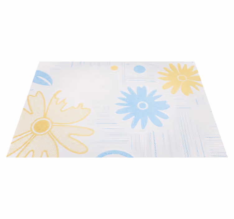 Blomsterelementer Blomster og planter vinyltæppe - TenStickers