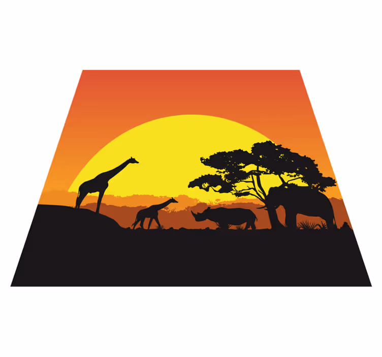 Afrikansk savanne moderne tæppe - TenStickers