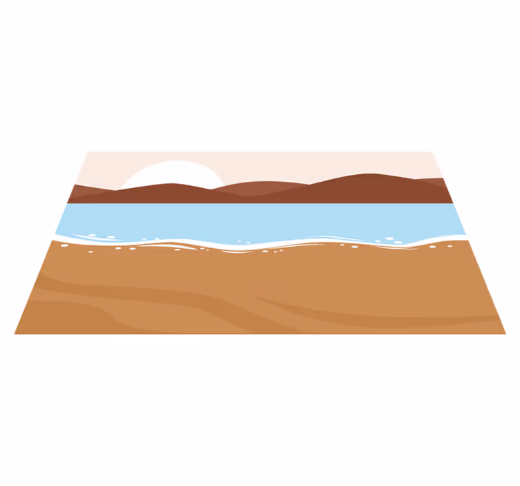 ørkenstrand scene natur vinyl tæppe - TenStickers