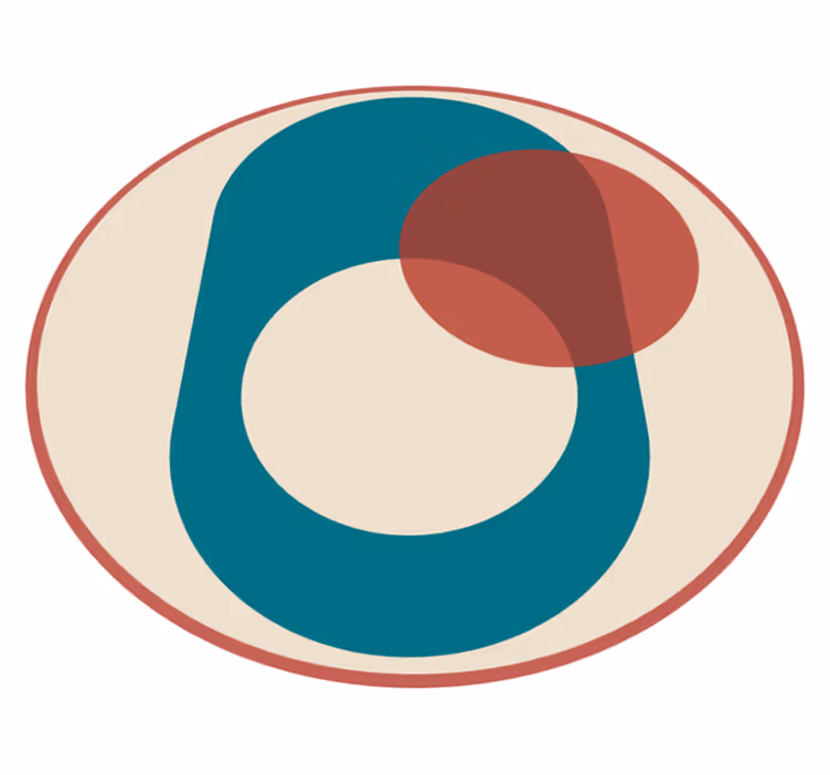 Cirkler i harmoni moderne vinyl tæppe - TenStickers