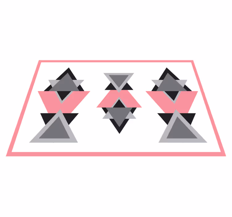 Trekantede former blandes geometriske vinyl tæppe - TenStickers