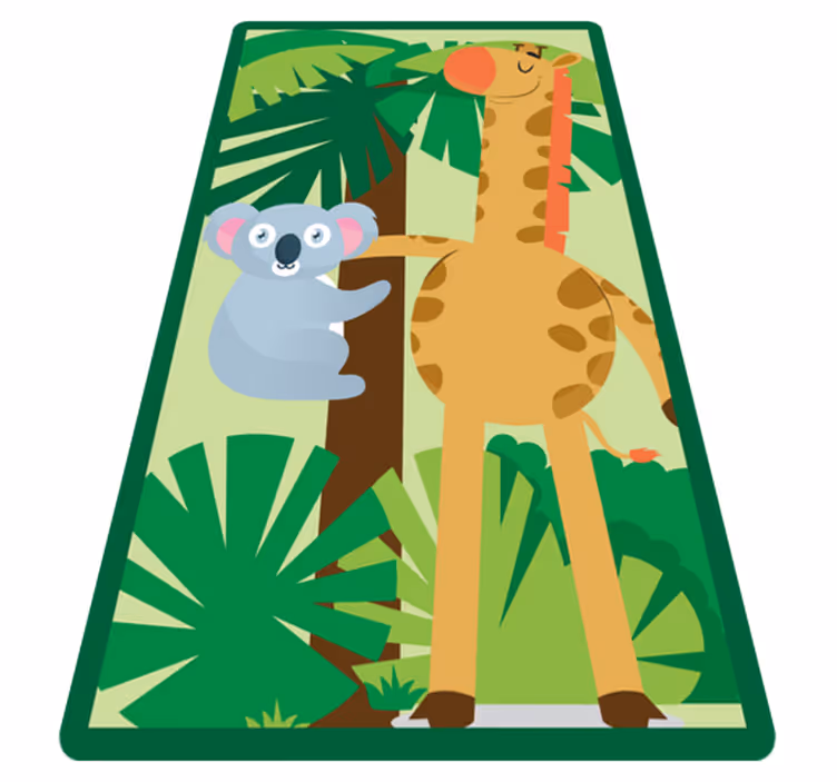 Jungle venner eventyr vinyltæpper til babyværelse - TenStickers