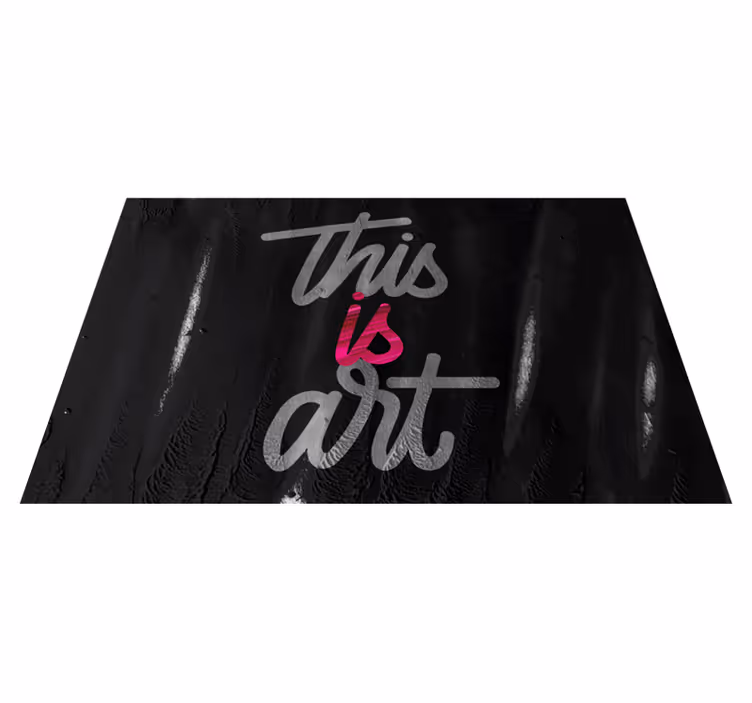 Dette er kunst vinyl tæppe med sætninger - TenStickers