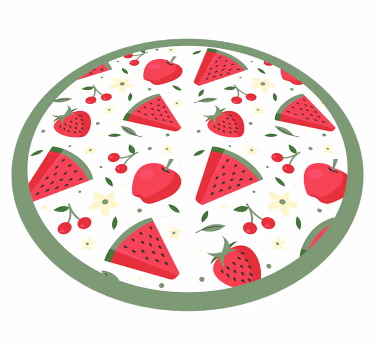 Frugt blomstermønster vinyltæppe til køkkenet - TenStickers