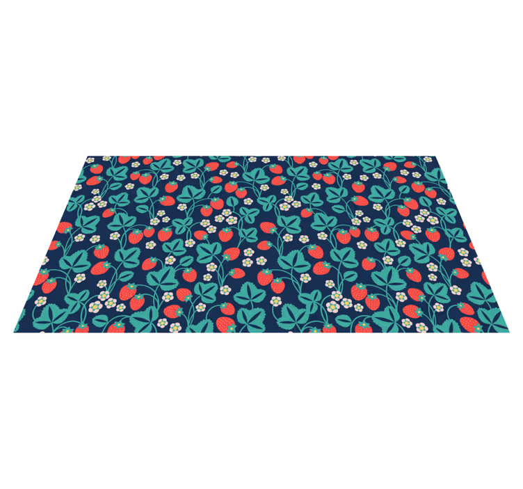 Blomster og planter vinyltæppe jordbærblomster - TenStickers