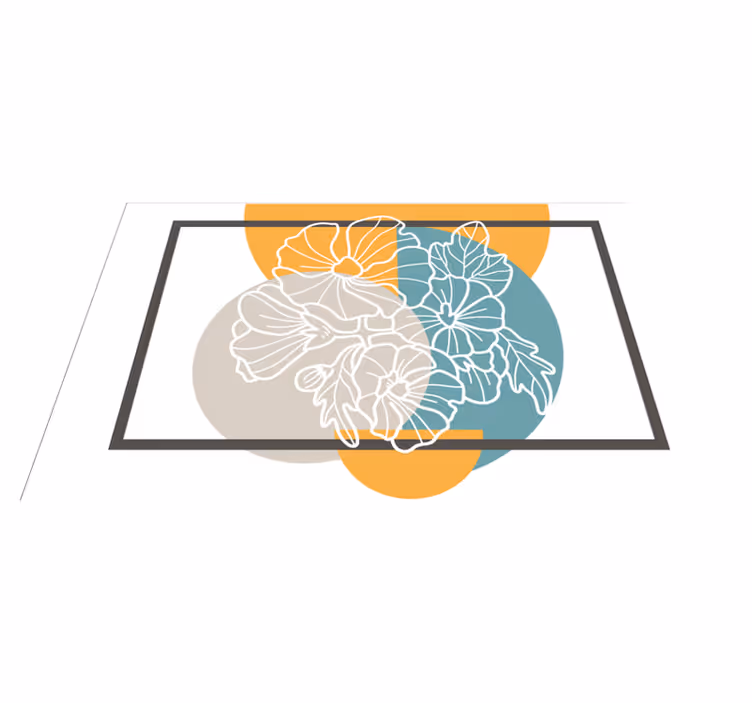 Moderne blomsteraccent Blomster og planter vinyltæppe - TenStickers