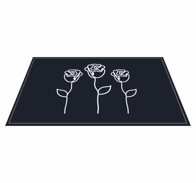 Blomster og planter vinyltæppe botanisk skitse - TenStickers