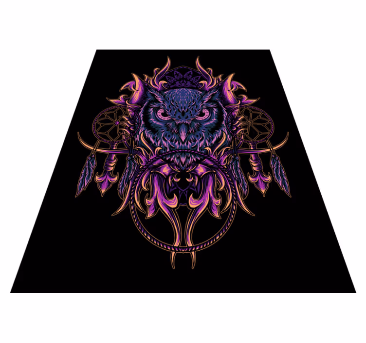 Ugle drømmefanger kunst vinyltæpper med dyr - TenStickers