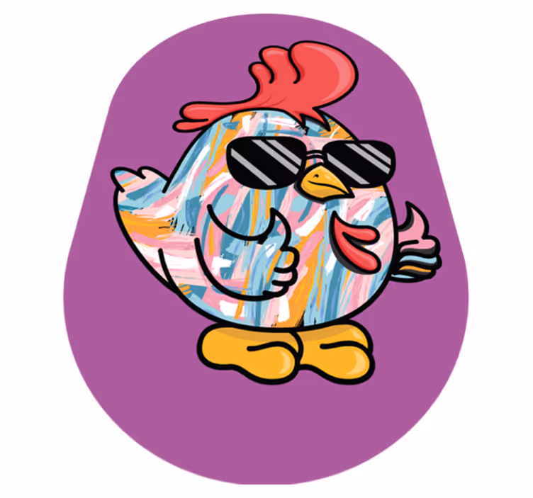 Chic kyllingefigur vinyl tæppe - TenStickers