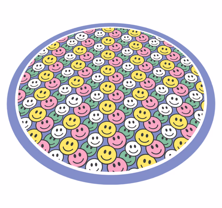 Glade smiley-ansigter vinyl tæppe - TenStickers