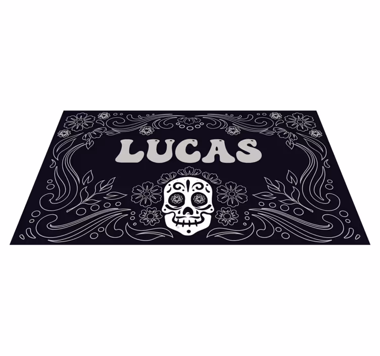 Kraniedesign med navn vinyltæpper til halloween - TenStickers
