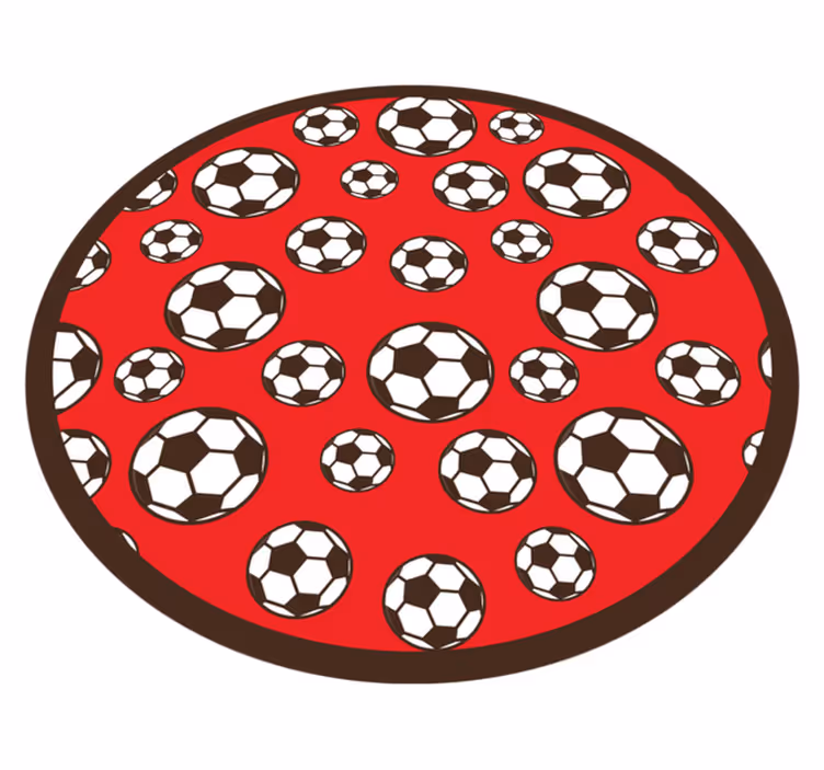 Fodboldmotiv vinyl tæppe med spil - TenStickers