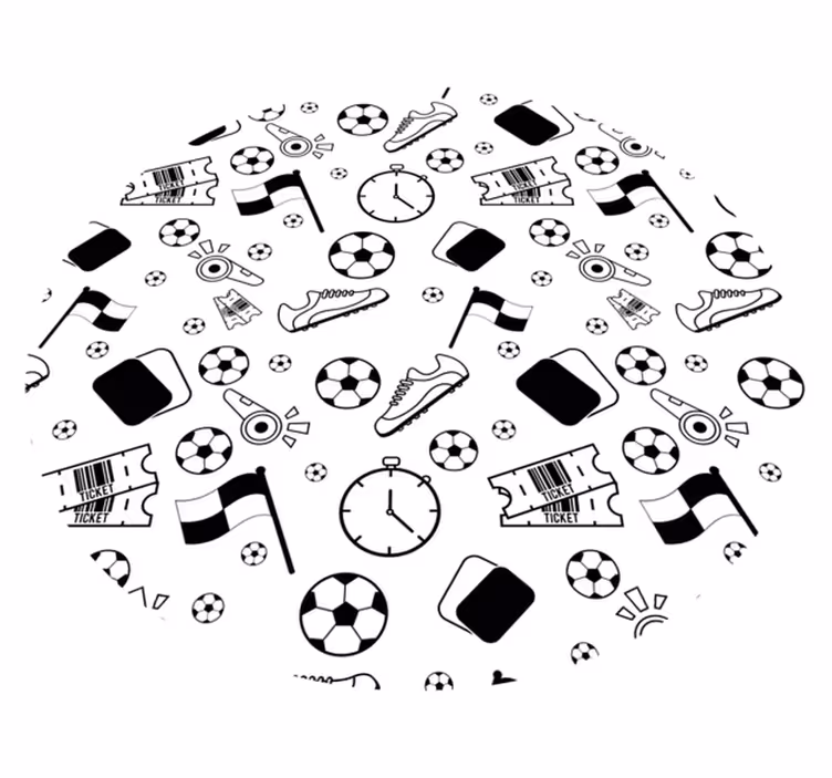 Sjov med sportstema vinyl tæppe med spil - TenStickers