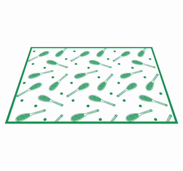 Vinyl tæppe med tennisracket print - TenStickers