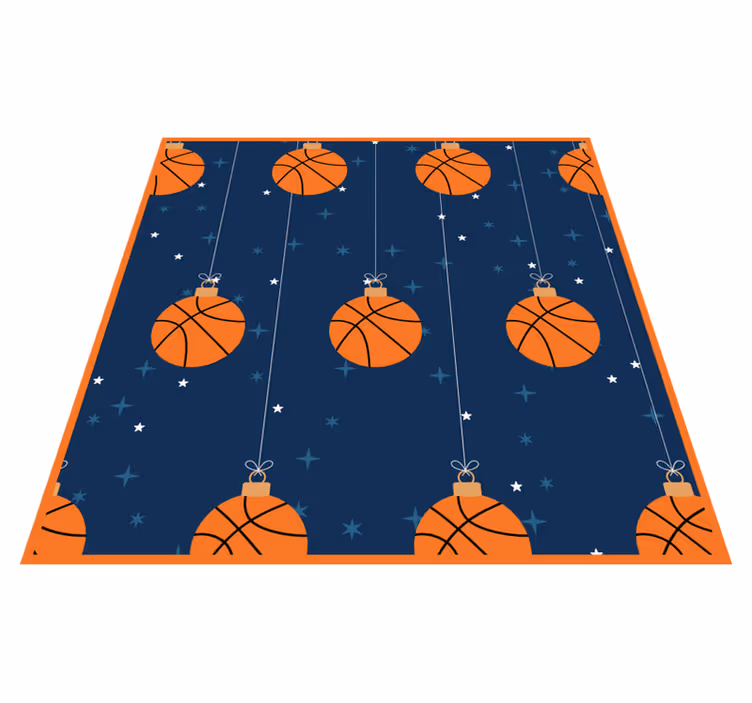 Basketball ornament mønster vinyl tæppe - TenStickers