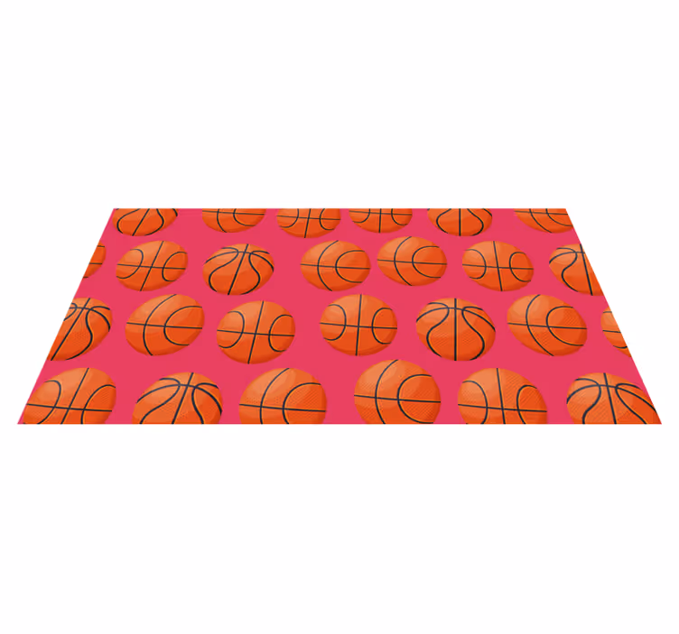 Basketballmotiv vinyl tæppe - TenStickers