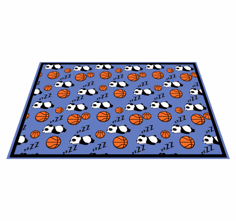 Sovende panda sport vinyl tæppe - TenStickers