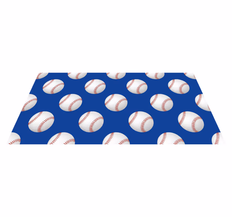 Baseballmotiv vinyl tæppe med spil - TenStickers