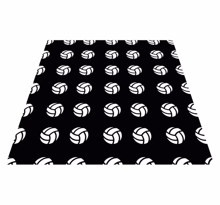 Volleyball mønster vinyl tæppe med spil - TenStickers
