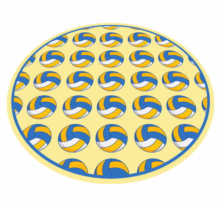 Volleyballmotiv vinyl tæppe med spil - TenStickers
