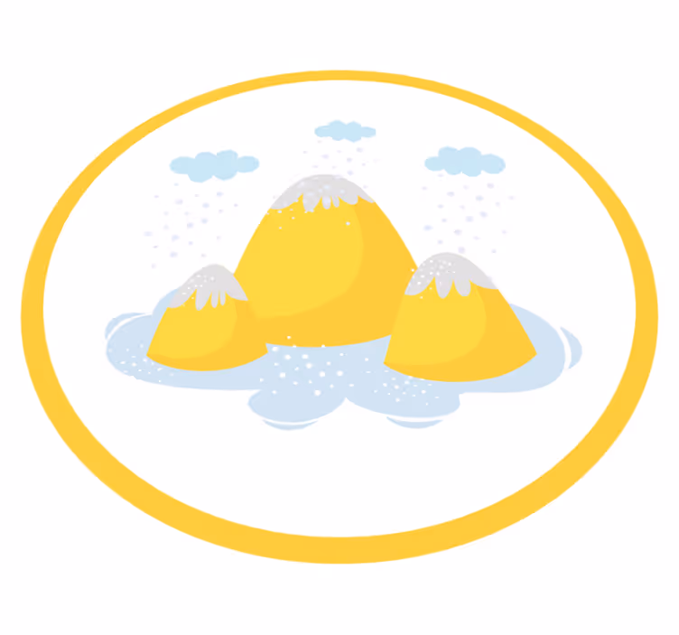 Munter bjergscene vinyl tæppe - TenStickers