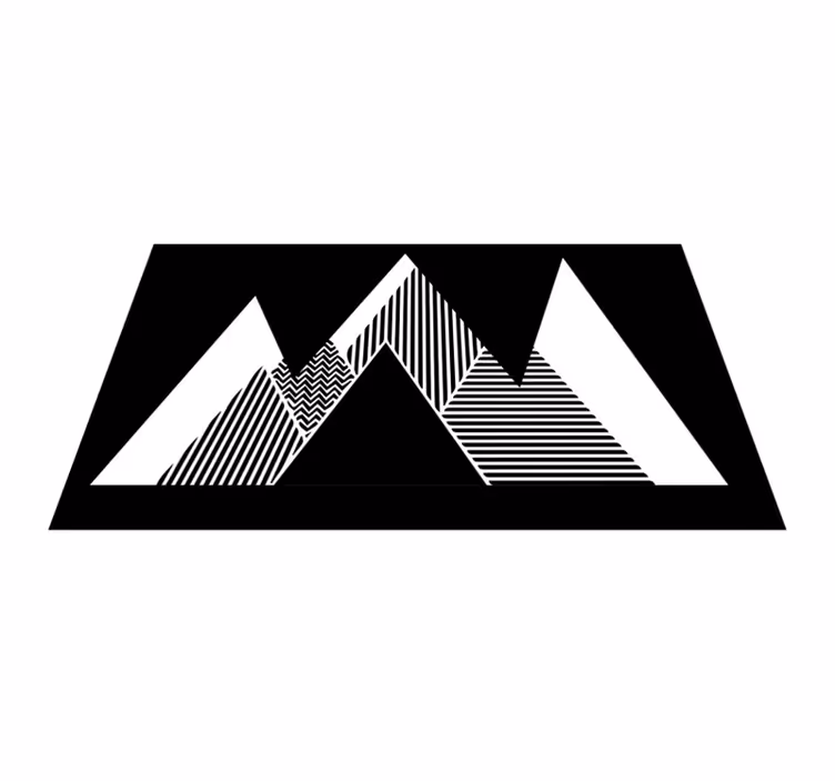 Stilfuldt zigzag-mønster geometriske vinyl tæppe - TenStickers