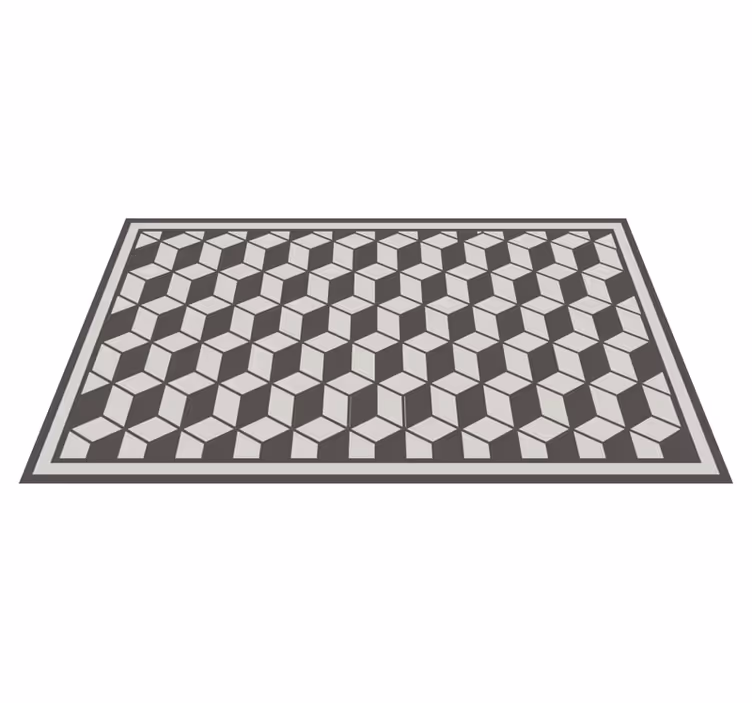 Kubistisk motiv geometriske vinyl tæppe - TenStickers