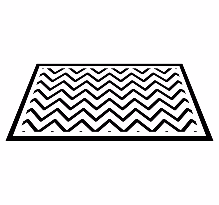 Chevron-stil vinyltæppe til entre - TenStickers