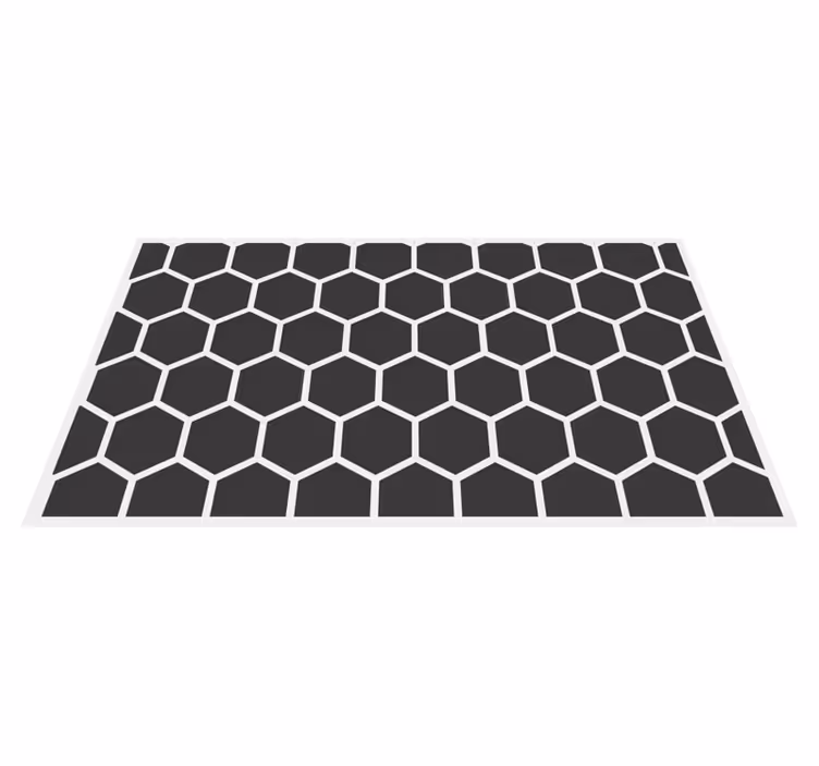 Geometriske vinyl tæppe med hexagonalt mønster - TenStickers