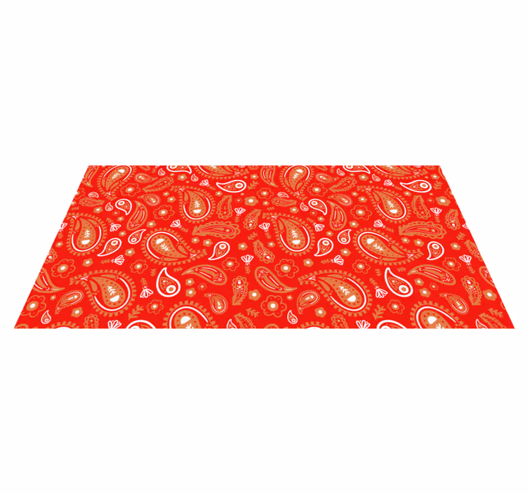 Livligt paisley-print mosaik vinyl tæppe - TenStickers