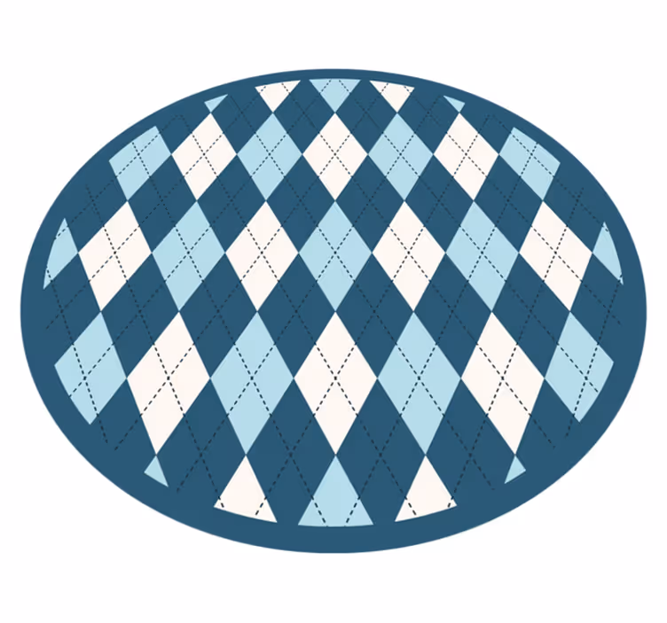 Diamantmønster elegance geometriske vinyl tæppe - TenStickers