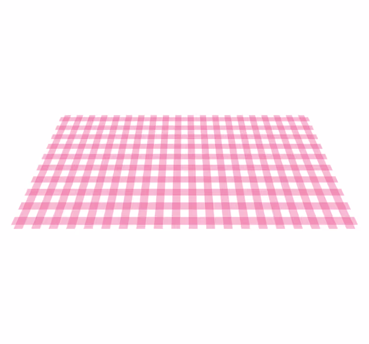Stribede vinyl tæppe i pink ternet mønster - TenStickers