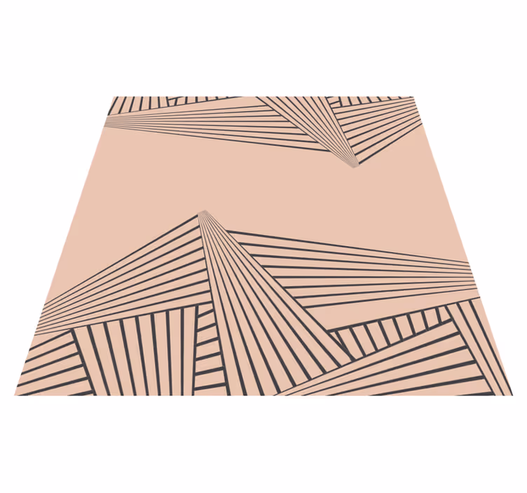 Lineært geometrisk mønster moderne vinyl tæppe - TenStickers