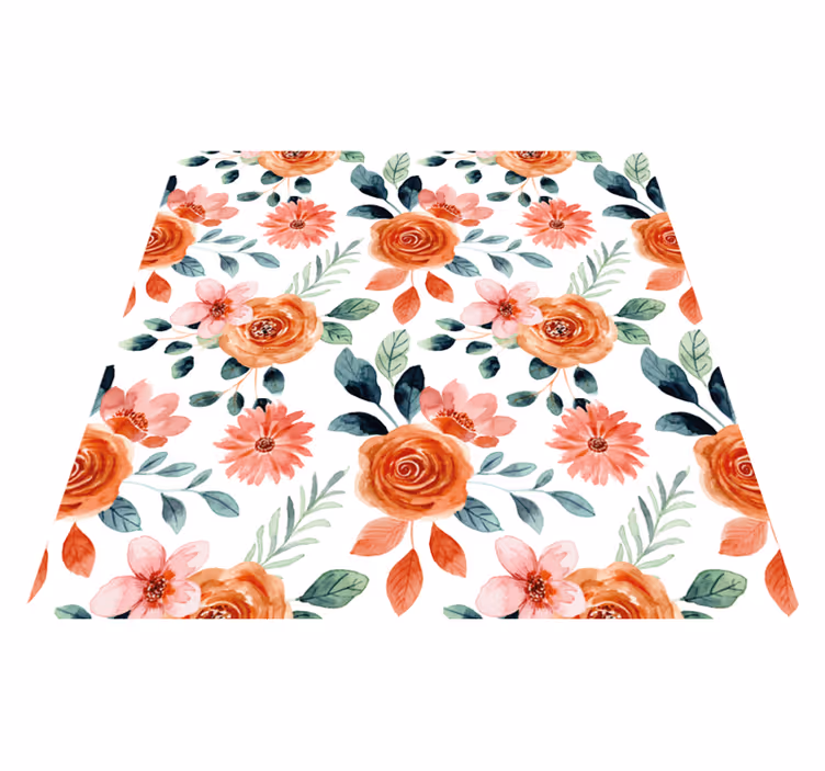Blomster og planter vinyltæppe blomstrende glæde - TenStickers