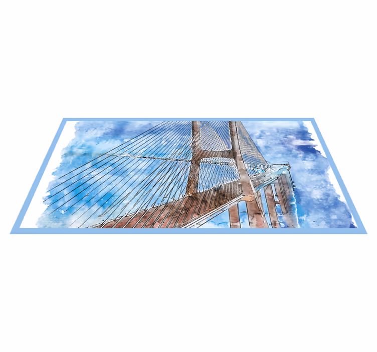 Bridge lissabon portugal rektangulært tæppe - TenStickers