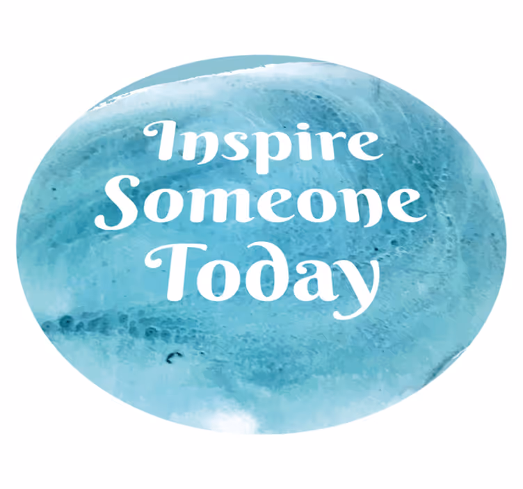 Inspirere nogen i dag akvarel cirkulært tæppe - TenStickers